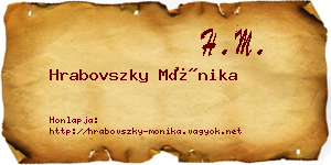 Hrabovszky Mónika névjegykártya