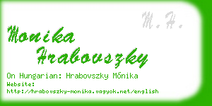 monika hrabovszky business card